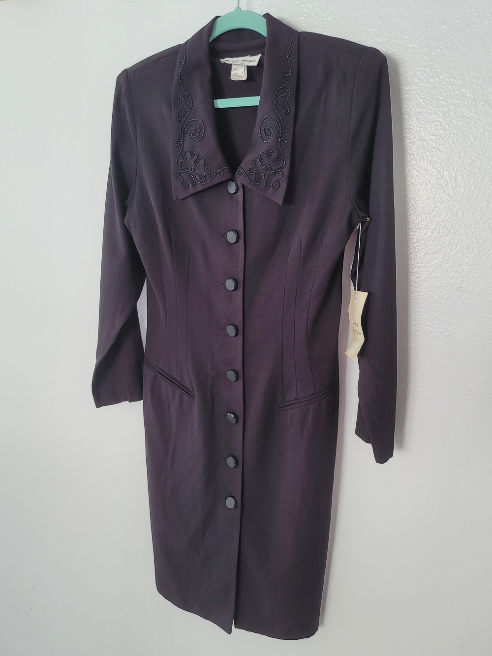 Nicole Studio New York Black Dress Women's 8 Lined Cocktail Vintage - Picture 3 of 11